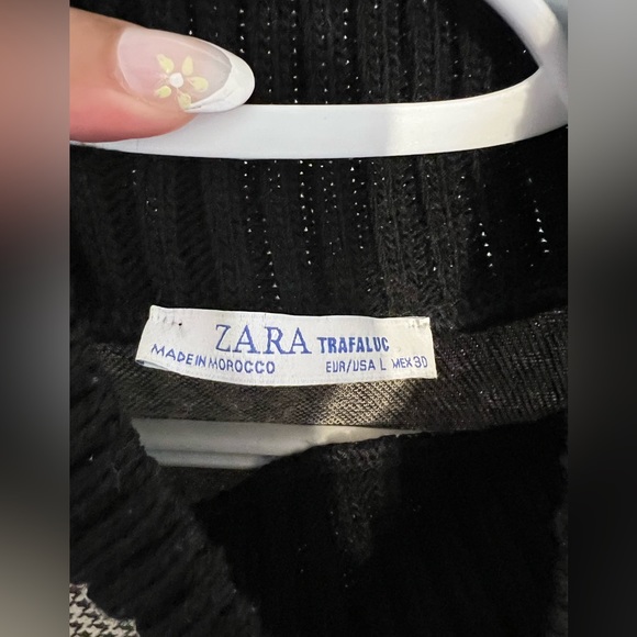 Zara houndstooth mock neck dress with pockets - Picture 4 of 4